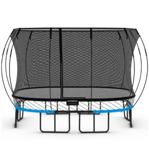 Zaoblená část rámu trampolíny.